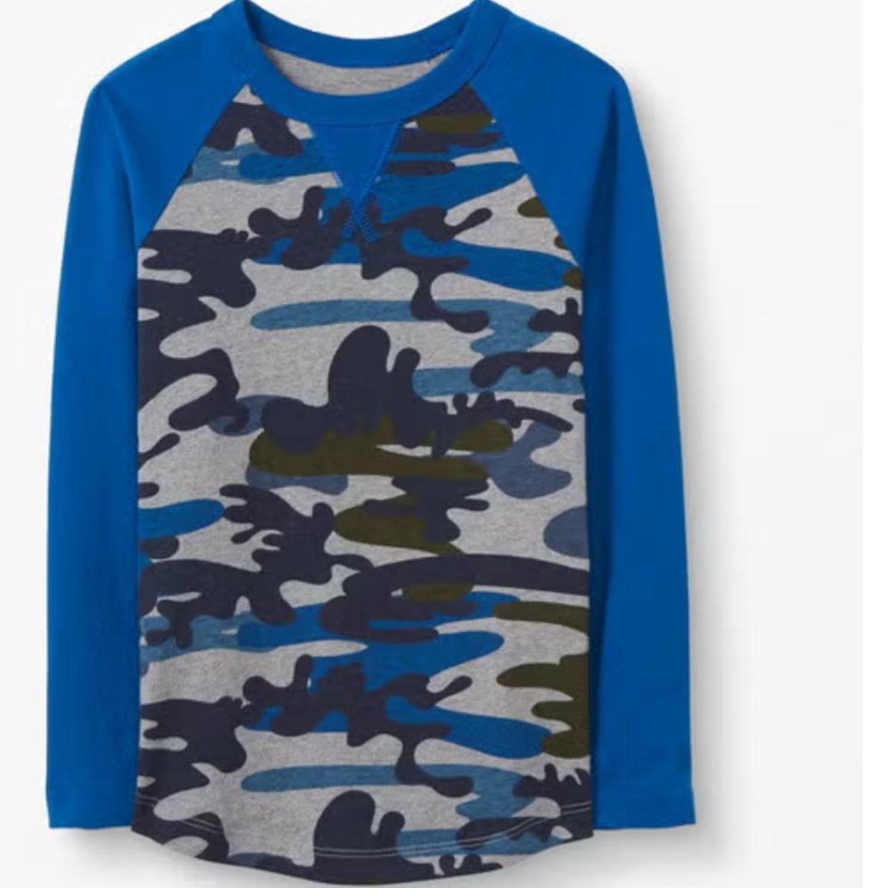 Hanna Andersson Blue Camo baseball tee size 3t